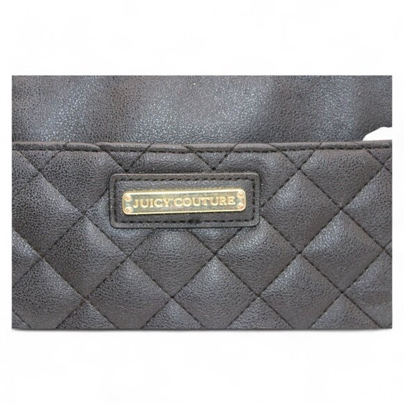 Juicy Couture Quilted Black Crossbody Bag Gold Hardware Logo Detailing Adjustabl - Picture 7 of 7
